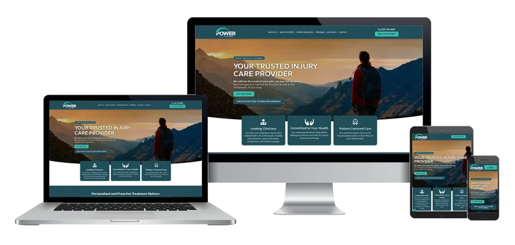 Power Health Colorado website on different devices