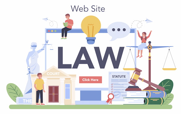 Legal website illustration for location pages that rank for personal injury law firms