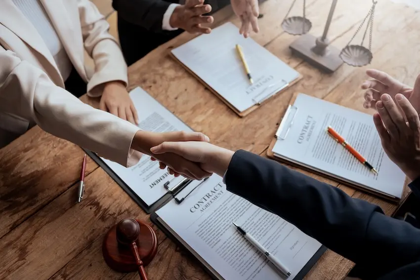 Personal injury law firm partner meeting with EverConvert SEO agency specialist to discuss search ranking strategy
