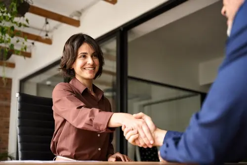 Handshake With Woman