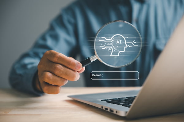AI search traffic concept represents ChatGPT and Google AI overview citations.